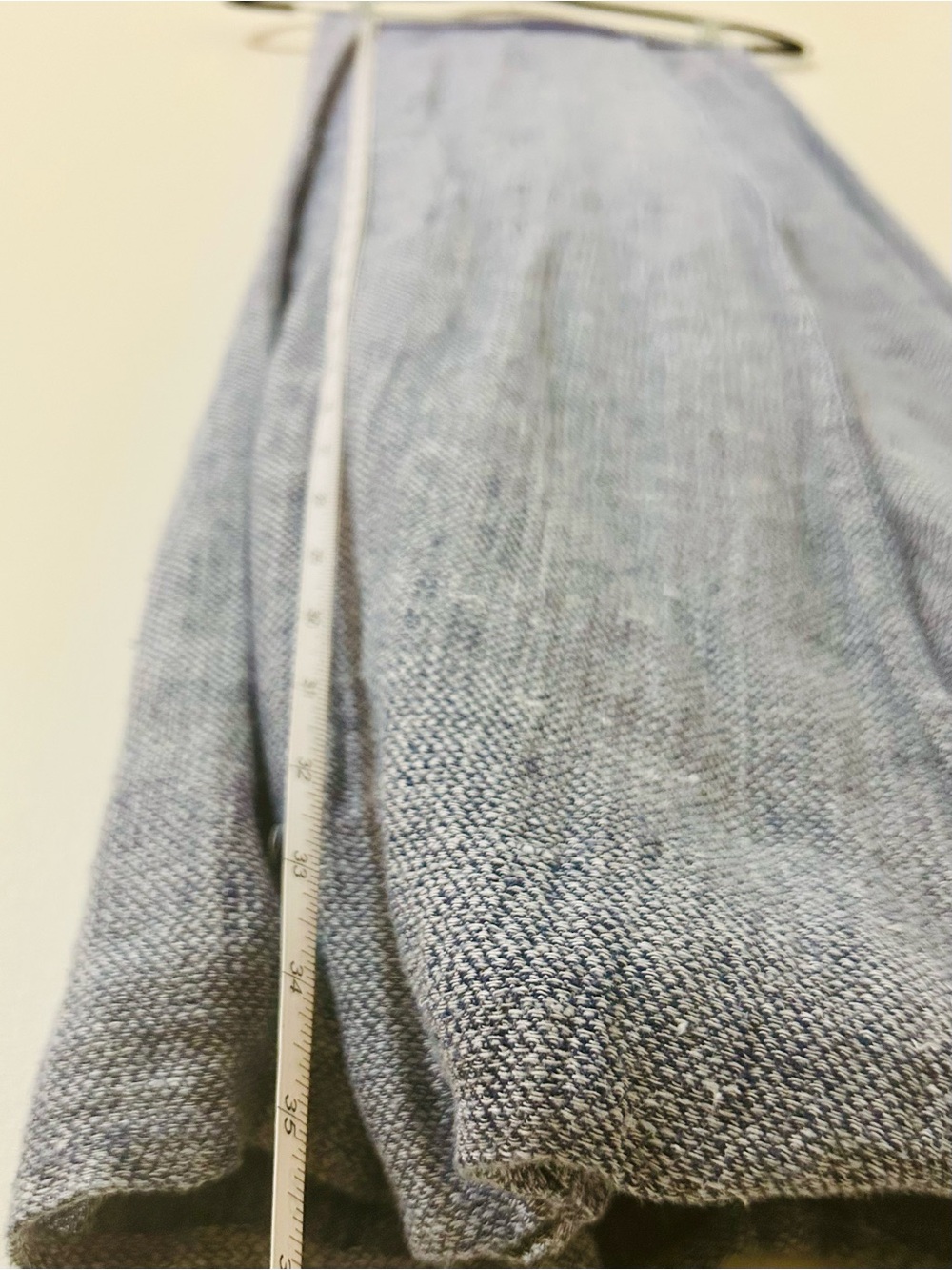 Vintage 70s 80s Reversible Blue Tweed Adjustable Snap Wrap Midi Skirt M L - Picture 9 of 11